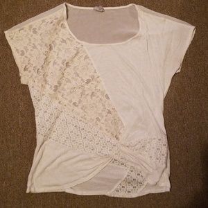 multi fabric top